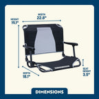 Big Comfort Stadium Chair with Armrests | Featured Outdoor Choice | Outlandridge 8967