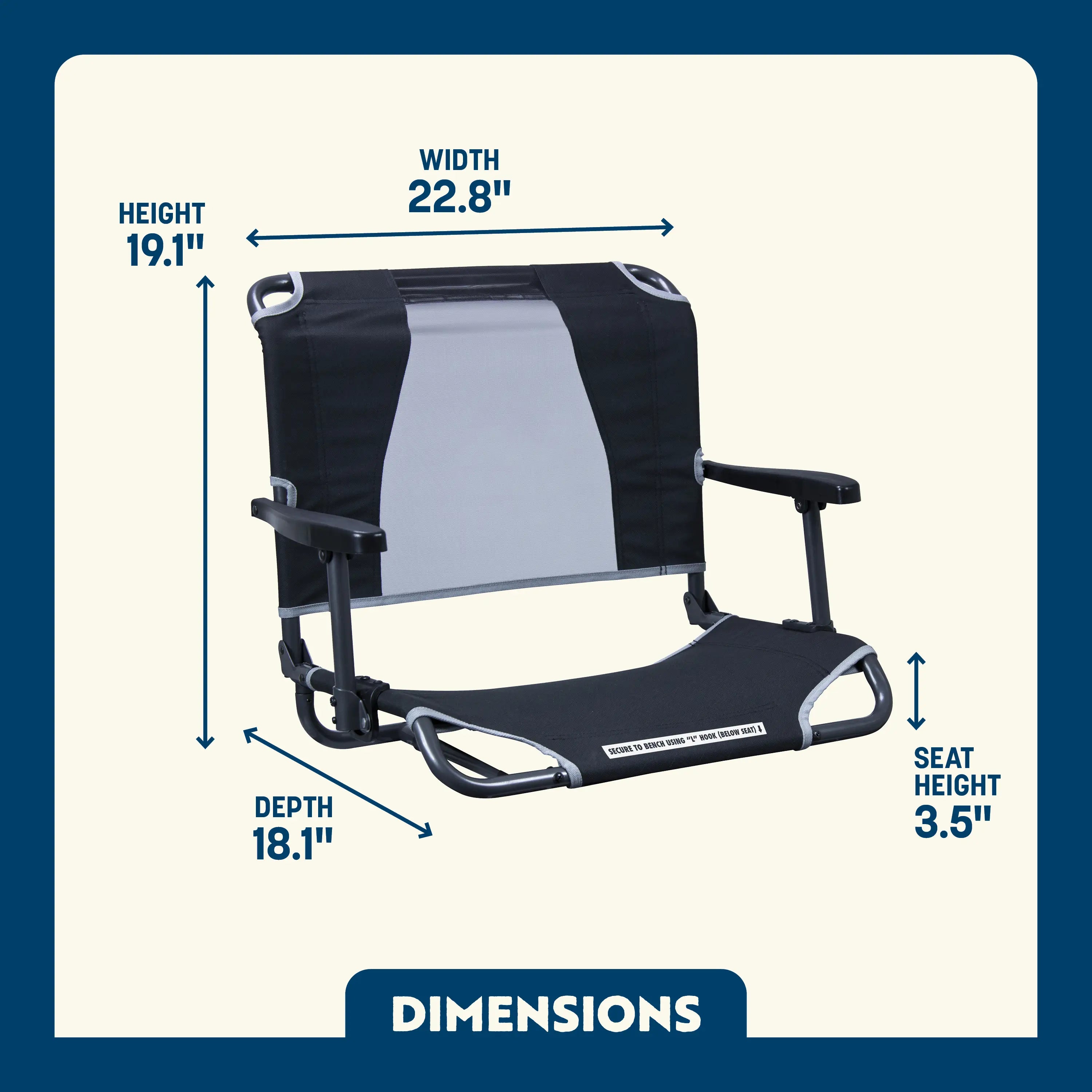 Big Comfort Stadium Chair with Armrests | Featured Outdoor Choice | Outlandridge 8967