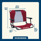 Big Comfort Stadium Chair with Armrests | Featured Outdoor Choice | Outlandridge 8967