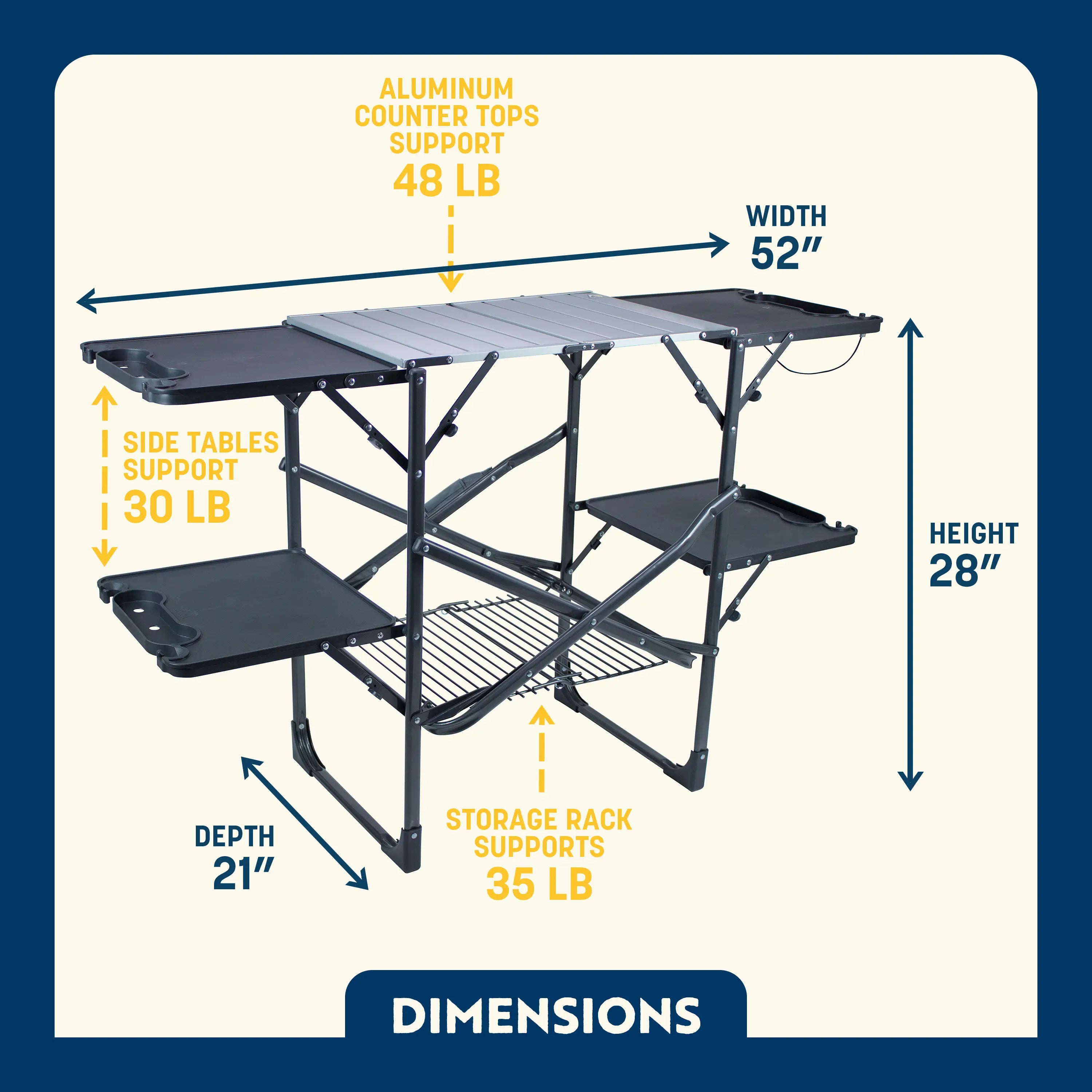 Slim-Fold Cook Station | Outdoor Essential | Outlandridge F46B