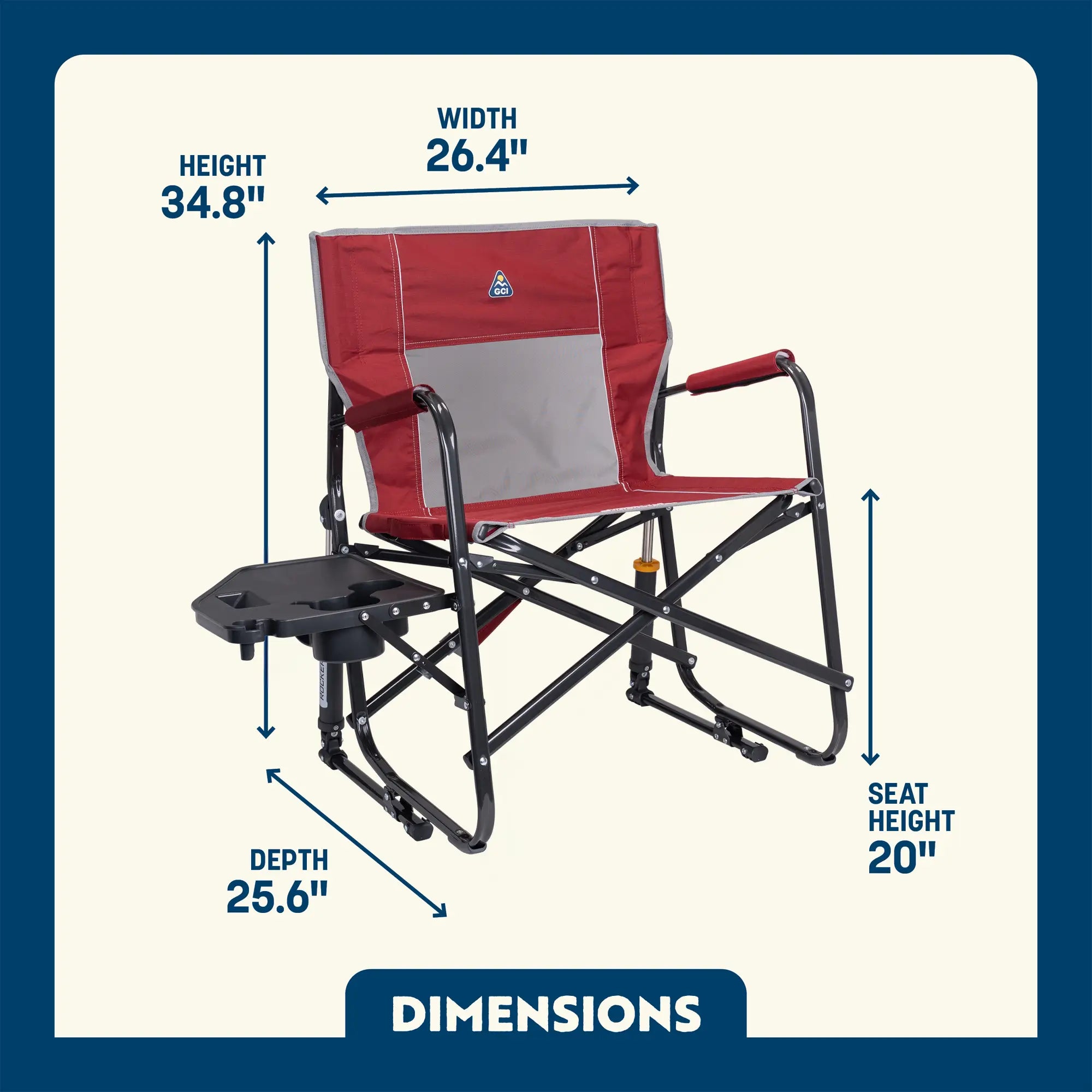 Freestyle Rocker XL with Side Table | Featured Outdoor Choice | Outlandridge 8A98