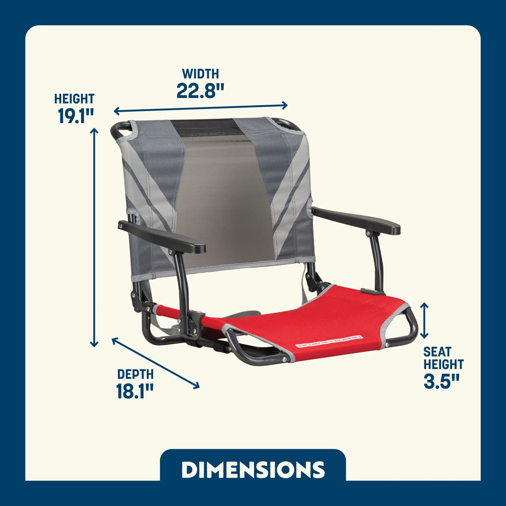 Big Comfort Stadium Chair with Armrests | Featured Outdoor Choice | Outlandridge 8967