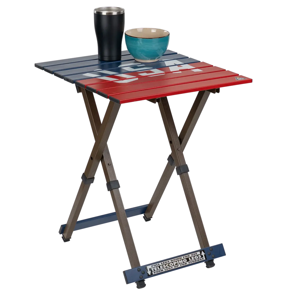 Compact Camp Table 20 - USA Anniversary Deluxe — Outdoor Collection Pick | Outlandridge 6308