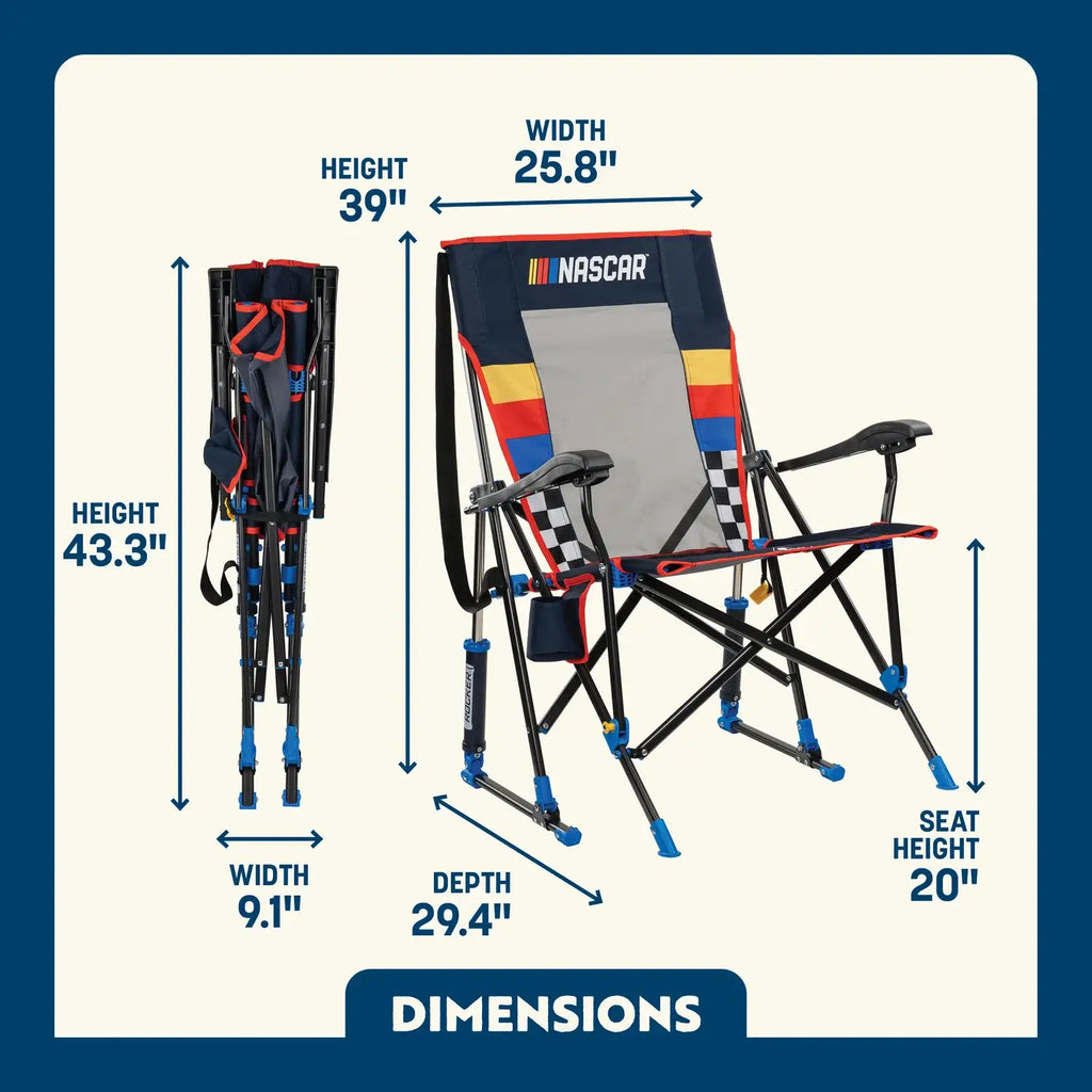 Roadtrip Rocker Bundle - NASCAR Blue | Featured Outdoor Choice | Outlandridge FDEA
