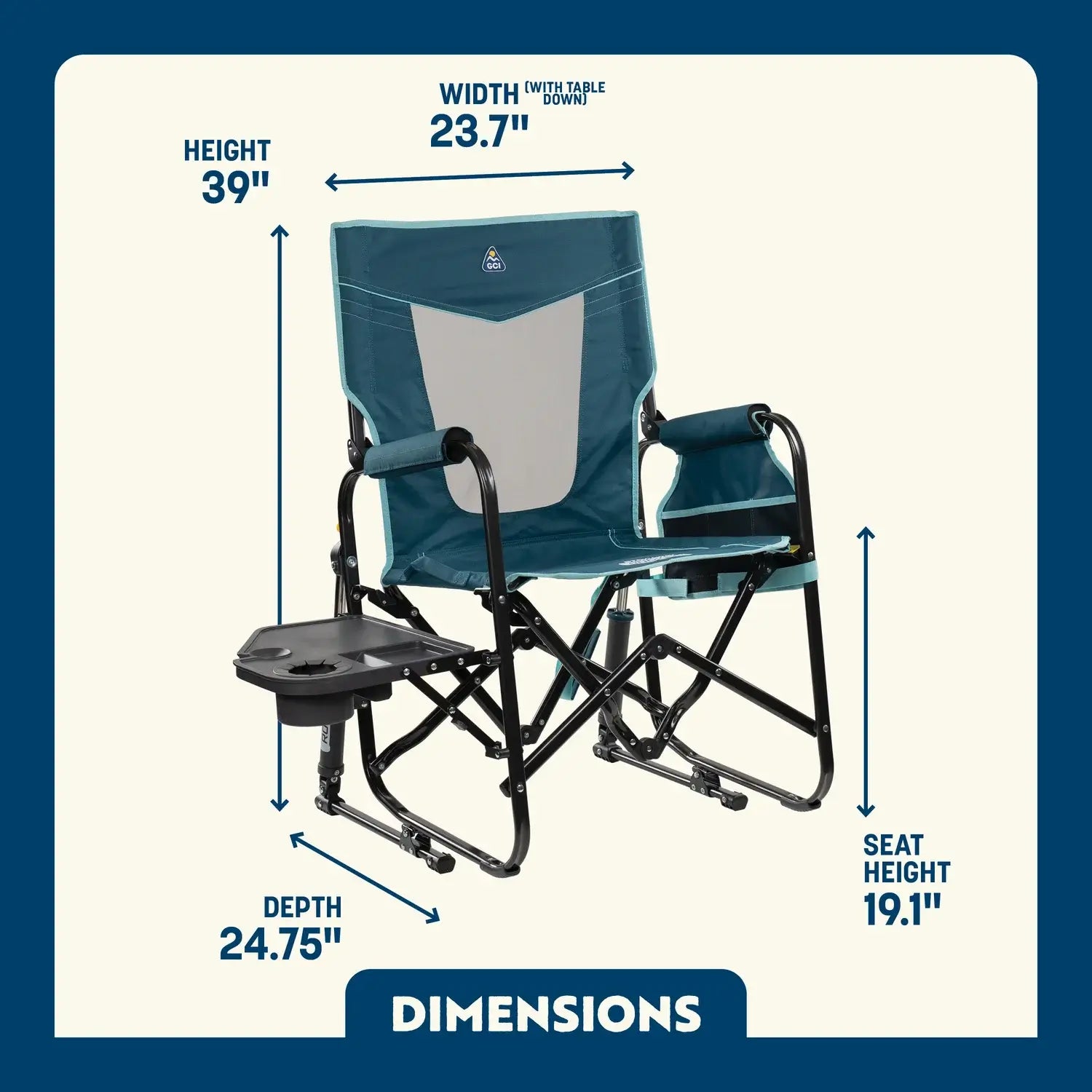 Stowaway Rocker with Side Table | Featured Outdoor Choice | Outlandridge 720F